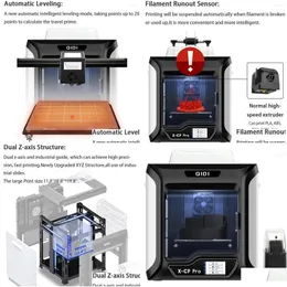 Drucker 2024 R Qidi Technology X-Cf Pro 3D-Drucker in Industriequalität, der speziell für den Druck von Kohlefaser und Nylon entwickelt wurde