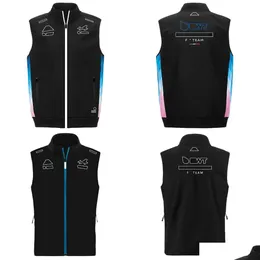 Motorcykelkläder F1 Racing Suit 2024 Nytt team Vest Autumn and Winter Herrkläder med samma anpassning Drop Delivery Automob OTW9X