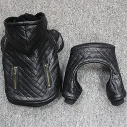 Styles Trade Leather Pet Clothes Winter Detachable Two Piece Warm Coat And Jacket Apparel Dog T200710257p