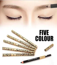 Cheap Waterproof Make Up Leopard Longlasting Eyeliner Eyebrow Eye Brow Pencil Brush Makeup Make Up Tool 5 Colors 3889948
