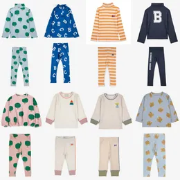 Autumn BC Kids T-shirts i zestaw do nóg marka zimowa dziewczyna Zestaw odzieży domowej drukowane Dzieci TEE Pant Suit 240403