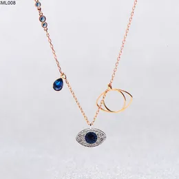 Shi Jia de alta qualidade Colar de olho demônio feminino Swarovski Chain de colar de cristal Swarovski