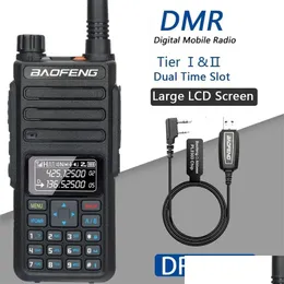 Walkie Talkie Baofeneng Dr 1801 DMR İki yönlü radyo çift bant katman II II Zaman Yuvası UHF Dijital Poste 231117 Damla Teslimat Elektroniği Telec Otenb