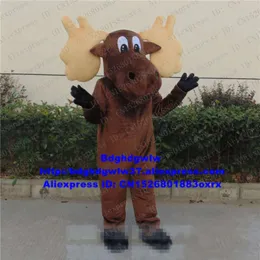 Mascot Costumes Brown Deer Reindeer Moose Elk Wapiti Caribou Alces Mascot Costume Character Routine Press Briefing the Public Holidays Zx686