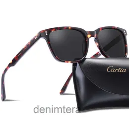 Carfia Chic Ретро поляризованные солнцезащитные очки для женщин и мужчин 5354 Солнцезащитные очки с футляром 100% защита от ультрафиолета 400 Квадратные очки 51 мм 4 цвета 1IGB