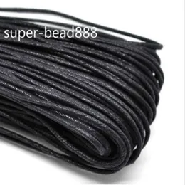Черный вощеный хлопковый шнур для изготовления ювелирных изделий, 400 м, 2 мм, Ship2879