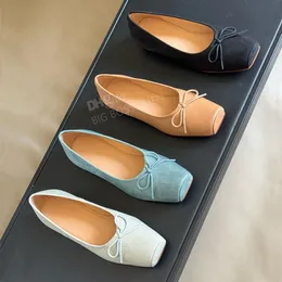 Toppkvalitet minimalism Raden loafers glider på platta skor bow ballet lägenheter båtskor klänning skor kvinnor lyx designer lägenheter kontor skor fabrikskor