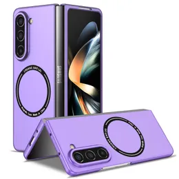 Compatible with MagSafe Shockproof Matte Magnetic Case For Samsung Galaxy Z Fold 5 Fold4 3 Wireless Charging Hard Protective Phone Cover