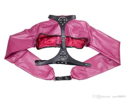 Sexig PU -läder över axelarmbindemedlet Bondage Slave Fetisch One Armbinder Glove SM BDSM Vuxen Bondage Kit Restraints Sex Toy W74048232