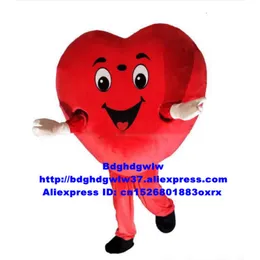 Costumi della mascotte Cuore rosso Amore Costume della mascotte Personaggio dei cartoni animati per adulti Vestito completo Raccogliere cerimoniosamente Celebrazione aziendale Cx4055