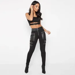 Gothic Lokomotive Hosen für Frauen 2023 Hohe Taille Legging Herbst Street Streetwear Lange Hosen Weibliche Y2K Kleidung 240308