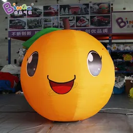 Tomada de fábrica 2.5mh (8 pés) publicidade inflável balões laranja modelos de frutas dos desenhos animados para decoração de eventos de festa ao ar livre com ar