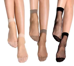 Drop Bambus weibliche kurze Socken Frauen039s Socken dünne Kristall transparente Seidensocken Mädchen Knöchel Sox 10 Paket 100 Paare4209898