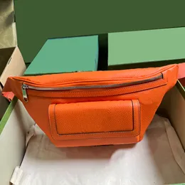 2024 Luxus-Designer-Gürteltasche, vorderes Magnetfach, Reißverschluss, verstellbarer Gürtel, über der Schulter getragen, hochwertige orangefarbene Umhängetasche zum Umhängen