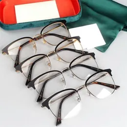 New High-quality G0413 frame men eye-brow glasses lightweight plank metal big square fullrim for prescription eyeglasses Goggles 5365V