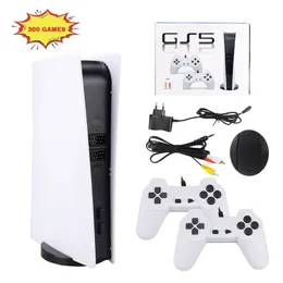 Game Station 5 USB Wired Video Console Inbyggd 300 klassiska spel 8 bitar GS5 TV Consola Retro Handheld-spelspelare AV med dubbla gamepad-joysticks