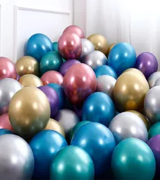 Balloon Market 12 tum latex Ballong 50 Pieceslot Metalliska färgdekorativa ballonger Bröllop Birthday Party Decorations6684232
