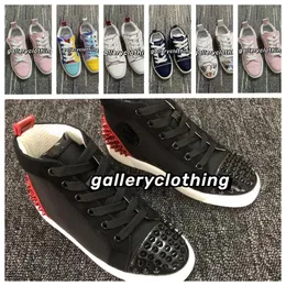 2024 New Kids 디자이너 Red Bottoms Casual Shoes Sneakerale Loafere Rivets Low Studed Kid Designers Shoe Children Fashion Bottom Trai