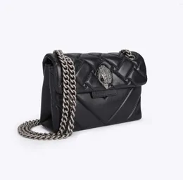 Kurt Geiger Bag Kadın Moda Yeni Deri Küçük Kıyafet Çantası Mini Kensington 20cm Altın Gümüş Zincir Çantası Kuş Crossbody Cross Cross Vücut Messenger 66