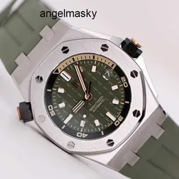 Hot Watch Elegance Ap Watch Epic Royal Oak Offshore 15720st Mens Watch Avocado Automatic Machinery Swiss Famous Watch Sports Watch April med diameter 42mm