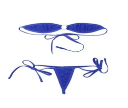 OnePiece Tute da donna Costumi da bagno esotici Minimal Cover Selftie Mini Micro Bikini Set con spalle scoperte Reggiseno con slip GString4603543