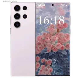 Mobiltelefone Celular S24 S23 Ultra Phone 5G Smart Core 6,8 Zoll Punch-Hole-Vollbild-Fingerabdruck-Gesichts-ID 13MP-Kamera G entsperrtes Telefon TV Q240312