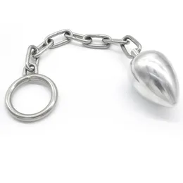Stainless Steel Chain Big Anal Balls Cock Ring Butt Plug Anal Dilators G Spot Stimulator Buttplug Sex Toys For Adults Ass Plug