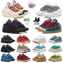 Mode Leder Lavines Curb Freizeitschuhe Außergewöhnliche Emed Hightop Kalbsleder Gummi Nappa Plateausohle Herren Damen Schuh Lavines Plateau Flats Sneakers Trainer