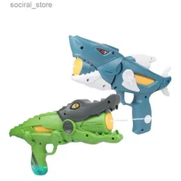 Pistola Giocattoli Pistola ad acqua Giocattolo a forma di dinosauro bagno per bambini genitore-figlio spiaggia estiva per adulti rafting all'aperto tipo di tiro bastone a spruzzo d'acqua L240312