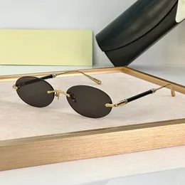 Fashion Sunglasses For Men Women Summer THE GENTA Popular Outdoor Beach Drive 18K Gold Style Anti-Ultraviolet Square Classic Metal Full Frame Glasses Random Box