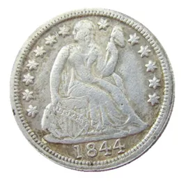 США 1844 P S Liberty сидящая монета в десять центов с серебряным покрытием копия монеты ремесло продвижение заводские аксессуары для дома серебряные монеты179a