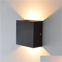 Vägglampan Ljus Enkelt enkelt att installera LED -ljus/varm aluminium MTIFIFUNCTION 6W COB -dekoration för inomhusdroppleverans Hem Garde Otmzk