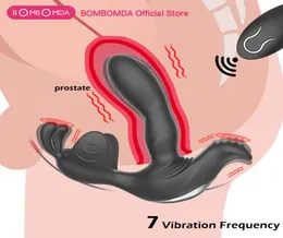 Anal Vibrator Wireless Remote Control Plug Male Prostate Massager Scrotum Testicular Massage Butt Plug Anal Sex Toys For Men Gay Y3434914
