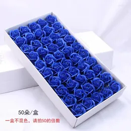 Gift Wrap 50pcs Rose Petals Scented Bath Soap Flower Petal Set Wedding Party With Box