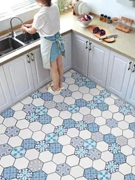 5M PVC Waterproof Floor Sticker Selfadhesive Thicken Wall Nonslip Wearresistant Kitchen Oilproof Stickers 240301