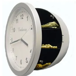 時計安全なジュエリー収納ボックスクロックストレージボックス安全な壁時計装飾時計番号部屋装飾監視ウォール時計2289