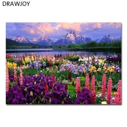 Drawjoy incorniciata quadro paesaggio incorniciata dipinto a olio fai -da -te per numero dipintocaligraphy decorazioni per la casa wall art gx21019 40x50cm3335