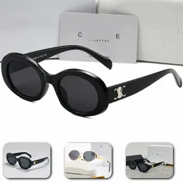 Designer de moda CEL 40238 Men e mulheres pequenos Óculos de sol com molduras espremidas com óculos ovais premium UV 400 polarizados