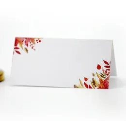 Printing Rose Flower Paper Place Name Seat Table Card Cards for Wedding Birthday Party Decor 2500