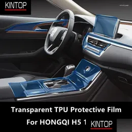 Other Interior Accessories For Hongqi H5 18-22 Car Center Console Transparent Tpu Protective Film Anti-Scratch Repair Refit Drop Deliv Otzge