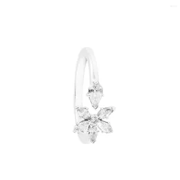 Cluster-Ringe CKK Funkelnder Herbarium-Silberring für Frauen Männer Anel feminino 925 Schmuck Sterling Anillos Mujer Hombre Hochzeit