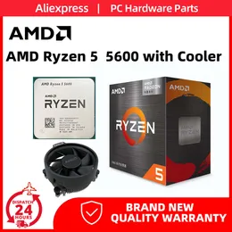 Nuovo AMD Ryzen 5 5600 con scatola R5 5600 3.5GHz 6 Core 12 Thread CPU 7NM L3=32M 100-000000927 Socket AM4