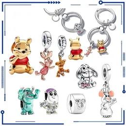 925 Silver Moment Keyring Small Bag Charm Holder Lämplig för original Pan Brand Charm Beads Women's Jewelry Making Gifts GRATIS frakt