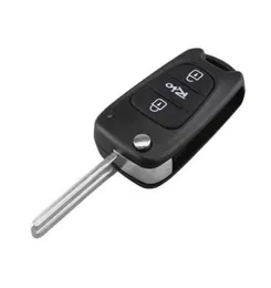 Car Styling 3-Tasten-Klapp-Flip-Autoschlüsseletui für Kia Rio Remote Key Fob Cover Ersatz mit ungeschnittener Klinge 7690825