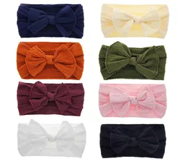 2020 Baby Big Bow Miękkie opaski na głowę kwiat Nylon Hairband Smerzy Cute Baby Girl Head Wrap Akcesoria1684115