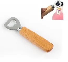 أدوات فتحات زجاجة المطبخ مقبض Wooden Beer Openers Bar Tools Soda Beer Beer Bottle Cap Opener Wine Bottle Tool6308830