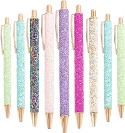 Sequin Metal Ballpoints Crystal Ballpoint Pen Student Writing Ballpoint Office Business Signature Pens Festival Gift