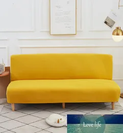 Elastyczność stały kolor fałdowy sofy sofa pokrywa łóżka składana okładka scena okładka ławki na kanapie elastyczne futon tanio4300122
