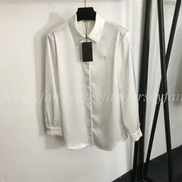 Hochwertige Damen-Hemden, langärmelige Blusen, bestickt, Buchstabengröße SML 26523