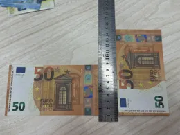 50 1: 2 Faktiska Vitgu Money Toys Party Supplies Euro Top Prop Quality 10 20 Copy 100 Size Fake Notes Cash Festive Bwria